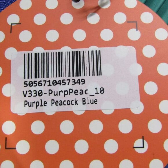 NEW DOLLY AND DOTTY Women's Grace Peacock Pleated Bust Dress Purple - Picture 7 of 11